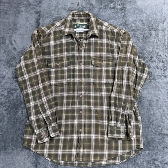 Field & Stream Other - Field & Stream Flannel Shirt Mens XL Olive Green Plaid Long Sleeve Button Up